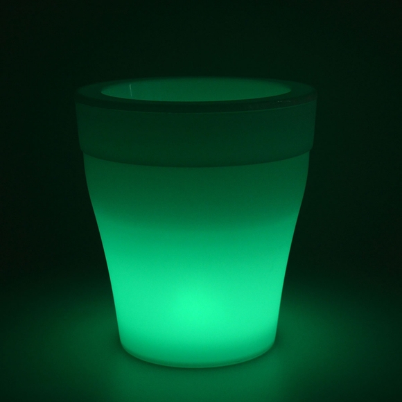 Light Up Planter - NWOB White - Picture 7 of 9